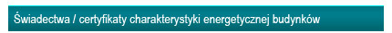 �wiadectwa energetyczne certyfikaty